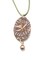 Bronze Translucent Oval Shaped pendant with golden bead product 2